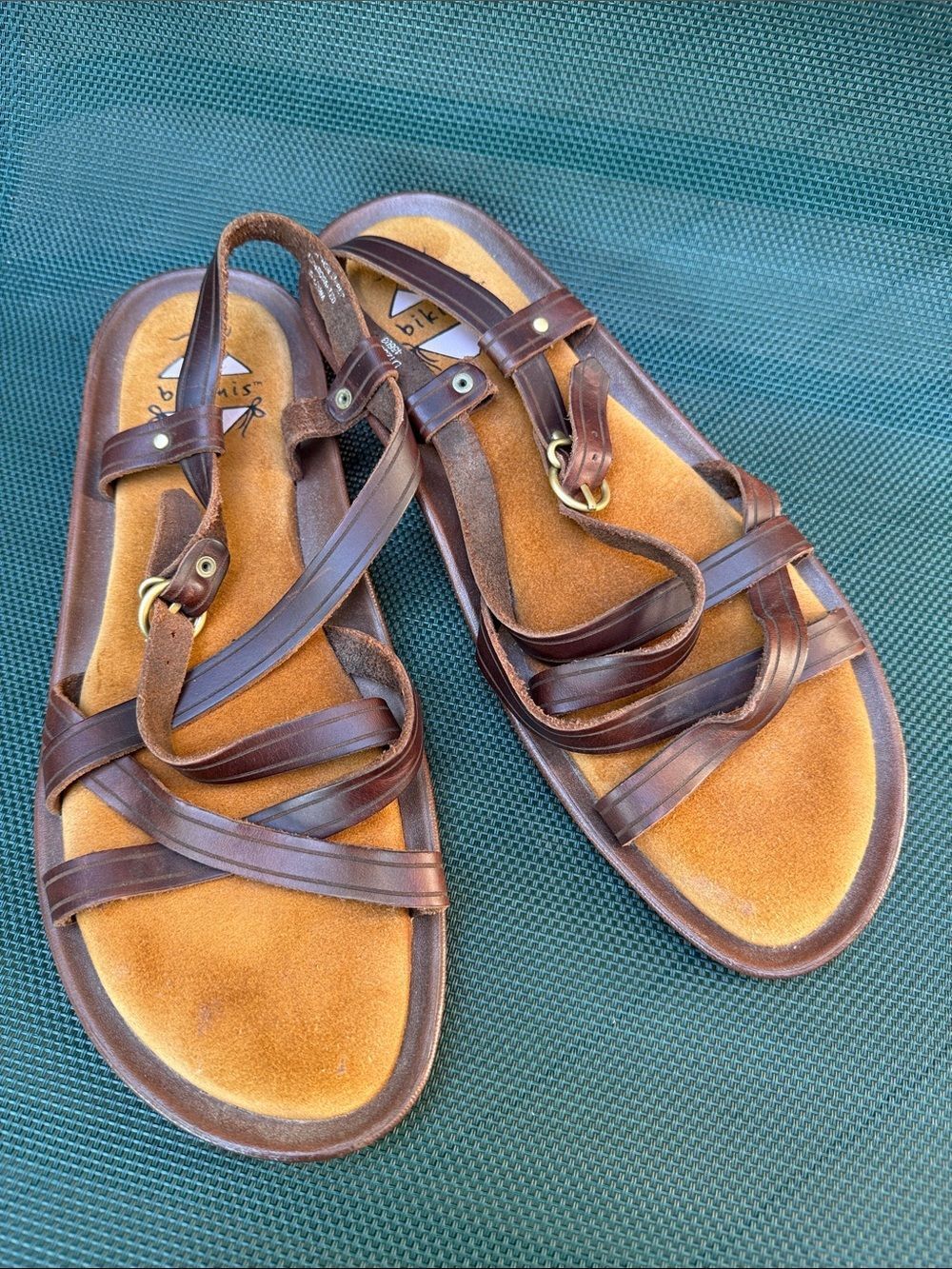 Vintage Dexter Bikini Brown Genuine Leather Strappy Gladiator Sandals size 9 - Picture 9 of 9